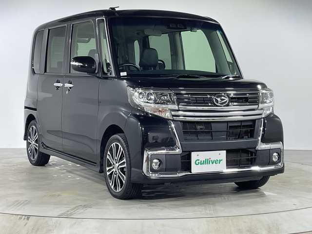 ダイハツ タント カスタム RS トップED SA Ⅲ 福岡県 2017(平29)年 6.3万km ブラックマイカメタリック 社外ナビ　バックカメラ　ＥＴＣ　前方ドラレコ　シートヒーター　両側パワースライドドア　スマートキー　プッシュスタート　衝突軽減ブレーキ　ハーフレザーシート　純正１５インチアルミホイール　アイドリングス