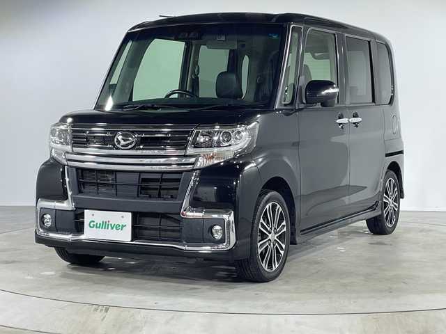 ダイハツ タント カスタム RS トップED SA Ⅲ 福岡県 2017(平29)年 6.3万km ブラックマイカメタリック 社外ナビ　バックカメラ　ＥＴＣ　前方ドラレコ　シートヒーター　両側パワースライドドア　スマートキー　プッシュスタート　衝突軽減ブレーキ　ハーフレザーシート　純正１５インチアルミホイール　アイドリングス