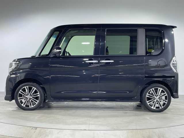 ダイハツ タント カスタム RS トップED SA Ⅲ 福岡県 2017(平29)年 6.3万km ブラックマイカメタリック 社外ナビ　バックカメラ　ＥＴＣ　前方ドラレコ　シートヒーター　両側パワースライドドア　スマートキー　プッシュスタート　衝突軽減ブレーキ　ハーフレザーシート　純正１５インチアルミホイール　アイドリングス