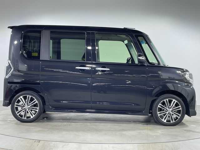 ダイハツ タント カスタム RS トップED SA Ⅲ 福岡県 2017(平29)年 6.3万km ブラックマイカメタリック 社外ナビ　バックカメラ　ＥＴＣ　前方ドラレコ　シートヒーター　両側パワースライドドア　スマートキー　プッシュスタート　衝突軽減ブレーキ　ハーフレザーシート　純正１５インチアルミホイール　アイドリングス