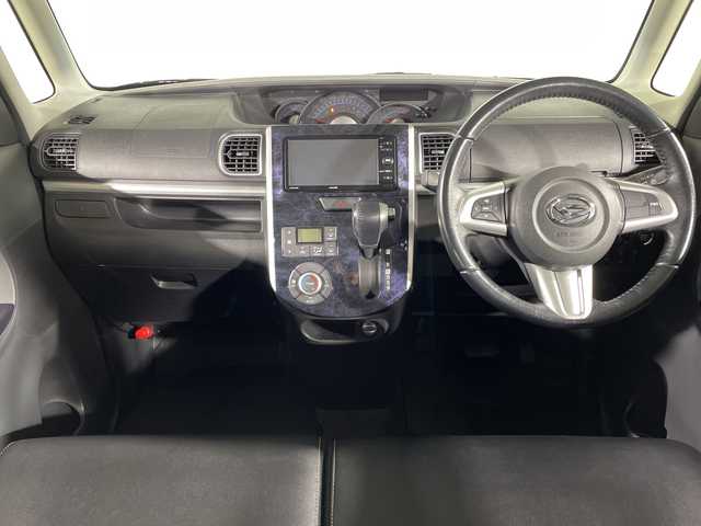 ダイハツ タント カスタム RS トップED SA Ⅲ 福岡県 2017(平29)年 6.3万km ブラックマイカメタリック 社外ナビ　バックカメラ　ＥＴＣ　前方ドラレコ　シートヒーター　両側パワースライドドア　スマートキー　プッシュスタート　衝突軽減ブレーキ　ハーフレザーシート　純正１５インチアルミホイール　アイドリングス