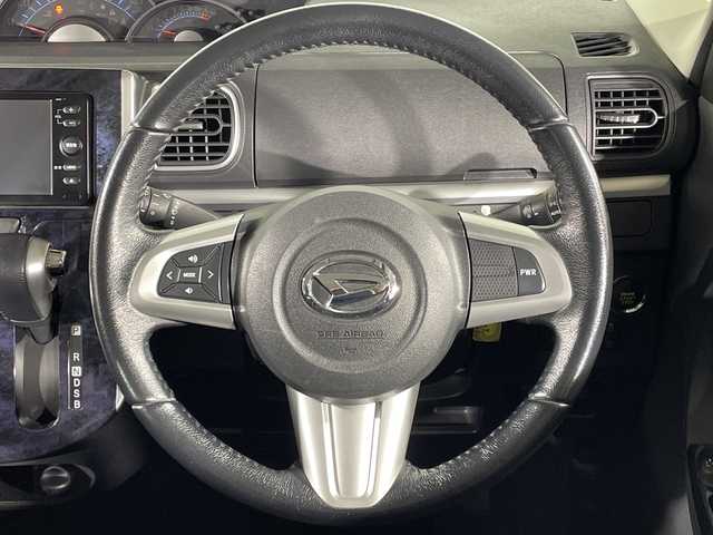 ダイハツ タント カスタム RS トップED SA Ⅲ 福岡県 2017(平29)年 6.3万km ブラックマイカメタリック 社外ナビ　バックカメラ　ＥＴＣ　前方ドラレコ　シートヒーター　両側パワースライドドア　スマートキー　プッシュスタート　衝突軽減ブレーキ　ハーフレザーシート　純正１５インチアルミホイール　アイドリングス