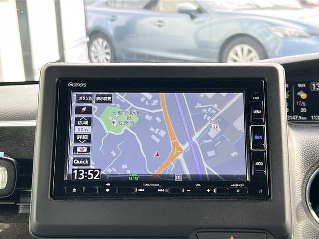 ホンダ Ｎ ＢＯＸ カスタム G L ホンダセンシング 山形県 2020(令2)年 11.4万km ブリリアントスポーティブルーメタリック2トーン ・4WD/・ホンダセンシング/・アダプティブ・クルーズ・コントロール/・片側パワースライドドア/・純正メモリナビ/CD、DVD、BT、TV再生可能/・バックカメラ/・LEDオートライト/・オートマチックハイビーム/・前席シートヒーター/・ビルトインETC/・純正AW/・純正フロアマット/・スマートキー/・電動格納ウィンカーミラー/・ドアバイザー