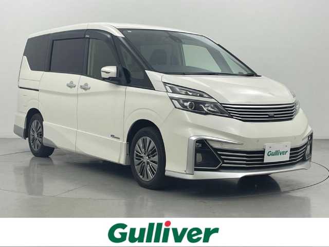 日産 セレナ ライダー 熊本県 2017(平29)年 6.6万km ブリリアントホワイトパール 禁煙車/純正ナビMM516D-L/CD/DVD/BlueRay/BT/フルセグTV/AM/FM)/純正フリップダウンモニター/純正前のみドライブレコーダー/ビルトインETC/後席左側ハンズフリーオートスライドドア/両側パワースライドドア/アラウンドビューモニター/クルーズコントロール/衝突軽減ブレーキ/レーンキープアシスト/横滑り防止/アイドリングストップ/前後クリアランスソナー/純正フロアマット/純正１６インチAW/オートライト/LEDヘッドライト/フォグライト/スマートキー/プッシュスタート/スペアキー1本/保証書/取扱説明書
