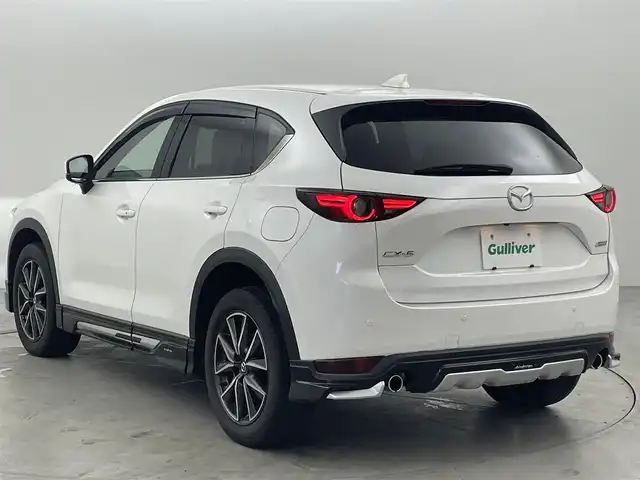 マツダ ＣＸ－５ XD Lパッケージ 福岡県 2017(平29)年 2.3万km スノーフレイクホワイトパールマイカ ＤＡＭＤフルエアロ　/純正ナビ　/フルセグTV/バック、サイドカメラ　/ＥＴＣ　/前後ドライブレコーダー　/レーダークルーズコントロール　/コーナーセンサー　/衝突被害軽減ブレーキ　/レーンキープ　/ＢＳＭ　/ＭＴモード付き　/パワーバックドア　/本革シート　/シートヒーター　/パワーシート　/ステアリングヒーター　/純正１９インチアルミホイール