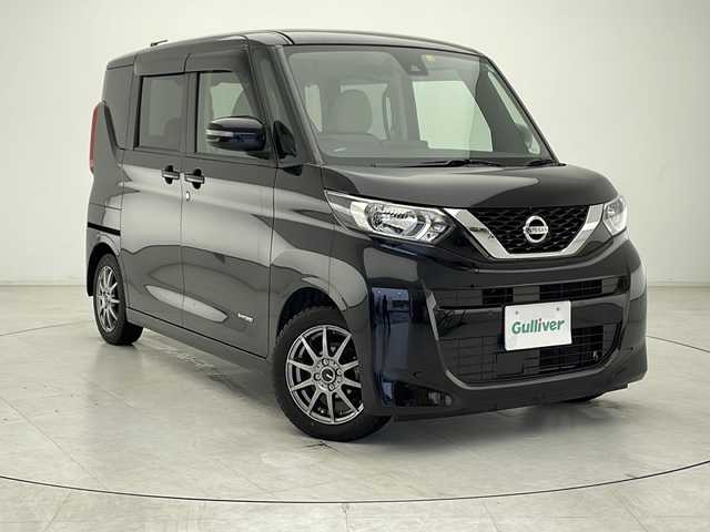 日産 ルークス X 千葉県 2022(令4)年 4.1万km ブラック ワンオーナー/パナソニックナビ/(BT/フルセグTV/FM/AM)/運転支援機能/(エマージェンシーブレーキ)/(車線逸脱警報)/(先行車発進お知らせ)/(速度標識表示)/(道路標識表示)/(ふらつき警報)/片側パワースライドドア/オートクロージャー/オートライト/スペアキー×1/アイドリングストップ/純正フロアマット/ドアバイザー/取説/保証書