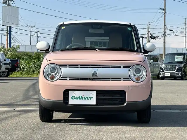 スズキ ラパン X 道東・釧路十勝 2020(令2)年 2.5万km コフレピンクパールメタリック/ホワイト2トーンルーフ ４WD/衝突被害軽減/コーナーセンサー/横滑り防止/純正メモリナビ/　【BT　CD　フルセグTV　USB　DVD】/全周囲カメラ/LEDライト/シートヒーター/純正アルミホイール/オートライト/アイドリングストップ/純正フロアマット/スマートキー