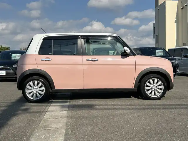 スズキ ラパン X 道東・釧路十勝 2020(令2)年 2.5万km コフレピンクパールメタリック/ホワイト2トーンルーフ ４WD/衝突被害軽減/コーナーセンサー/横滑り防止/純正メモリナビ/　【BT　CD　フルセグTV　USB　DVD】/全周囲カメラ/LEDライト/シートヒーター/純正アルミホイール/オートライト/アイドリングストップ/純正フロアマット/スマートキー