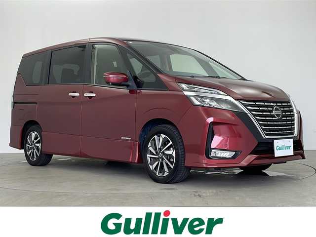 日産 セレナ ハイウェイスター V 鹿児島県 2020(令2)年 4.8万km マルーンレッド 純正10インチナビゲーションシステム/CD/DVD/Bluetooth/ブルーレイ/アラウンドビューモニター/エマージェンシーブレーキ/両側電動スライドドア/純正フリップダウンモニター/フォグライト/LEDヘッドライト/電動格納ミラー/純正ドライブレコーダー/純正アルミホイール/クルーズコントロール/純正ETC