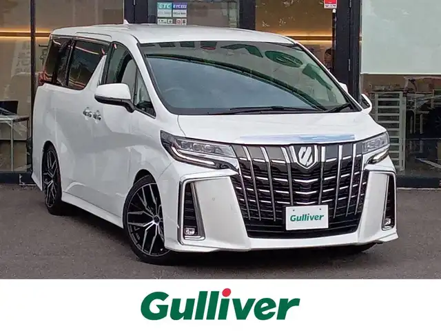 トヨタ アルファード S Cパッケージ 福井県 2021(令3)年 2.4万km ホワイトパールクリスタルシャイン 衝突被害軽減システム/純正メモリナビ/・（フルセグTV/Bluetooth）/バックカメラ/ビルトインETC2.0/デジタルインナーミラー/オートブレーキホールド/D/N席シートヒーター・エアシート/両側パワースライドドア/オートLEDライト/フロントフォグランプ/RS-Rダウンサスペンション換装/純正サスペンション積込/スマートキー