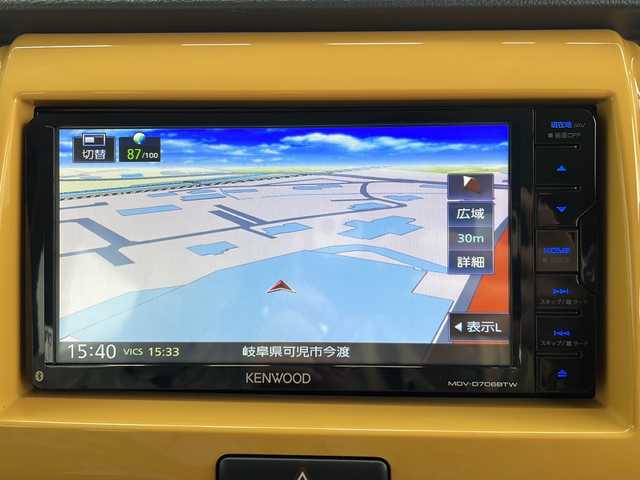 スズキ ハスラー J ターボ 岐阜県 2019(令1)年 0.8万km アクティブイエロー/ホワイト2トーンルーフ 登録時走行距離7480km/社外ＳＤナビ(MDV-D706BTW)/フルセグＴＶ/バックカメラ/ターボ/レーンキープアシスト/プリクラッシュ/シートヒーター/純正アルミホイール(15インチ)/プッシュスタート/スマートキー/前方ドライブレコーダー/Ｂｌｕｅｔｏｏｔｈ接続/パドルシフト/禁煙車/純正フロアマット/キセノンヘッドライト/オートライト/ドアバイザー/CDチェンジャー/ETC/横滑り防止装置/アイドリングストップ/パワーウィンドウ/パワーステアリング/ABS
