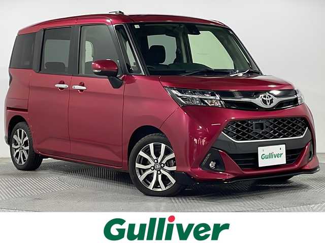 トヨタ タンク カスタムG－T 広島県 2018(平30)年 2.5万km マゼンタベリーマイカM 社外ナビ　/両側パワースライドドア　/バックカメラ　/フルセグ　/クルーズコントロール　/レーンキープアシスト　/衝突軽減　/オートライト　/LEDヘッドランプ　/スマートキー　/フォグランプ　/Bluetooth　/ETC/純正15インチアルミホイール(175/55/R15)/エアバック（運転席/助手席）