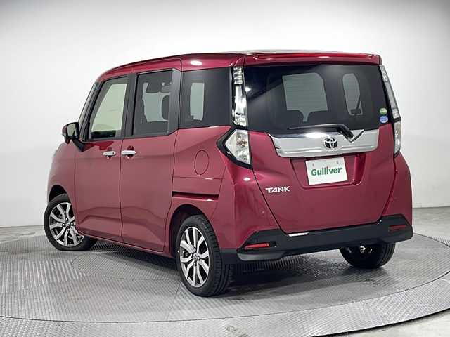 トヨタ タンク カスタムG－T 広島県 2018(平30)年 2.5万km マゼンタベリーマイカM 社外ナビ　/両側パワースライドドア　/バックカメラ　/フルセグ　/クルーズコントロール　/レーンキープアシスト　/衝突軽減　/オートライト　/LEDヘッドランプ　/スマートキー　/フォグランプ　/Bluetooth　/ETC/純正15インチアルミホイール(175/55/R15)/エアバック（運転席/助手席）