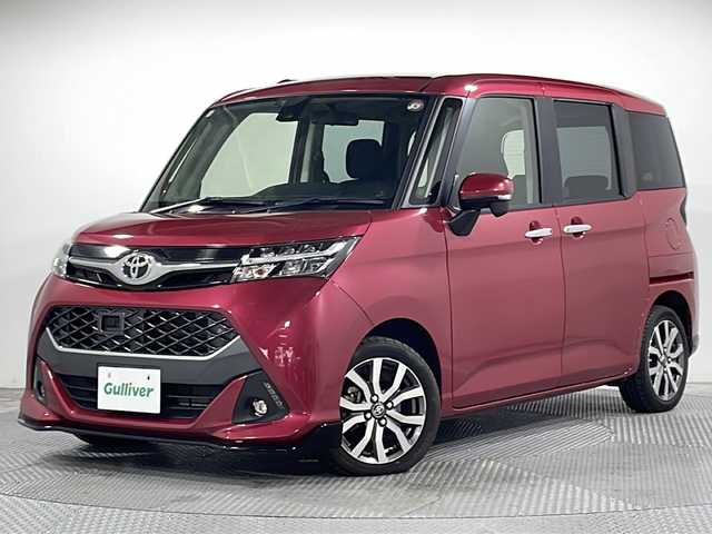 トヨタ タンク カスタムG－T 広島県 2018(平30)年 2.5万km マゼンタベリーマイカM 社外ナビ　/両側パワースライドドア　/バックカメラ　/フルセグ　/クルーズコントロール　/レーンキープアシスト　/衝突軽減　/オートライト　/LEDヘッドランプ　/スマートキー　/フォグランプ　/Bluetooth　/ETC/純正15インチアルミホイール(175/55/R15)/エアバック（運転席/助手席）
