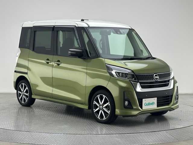 日産 デイズ ルークス ハイウェイスター Gターボ 兵庫県 2018(平30)年 5.5万km 緑Ⅱ ドライブレコーダー（前方）/全方位カメラ/バックカメラ/アルパインディスプレイオーディオ/（ラジオ・BT）/両側パワースライドドア/クルーズコントロール/アイドリングストップ/コーナーセンサー（前後）/ETC/自動防眩ミラー/プッシュスタート/スマートキー/LEDヘッドランプ/LEDフォグランプ/ドアバイザー/純正フロアマット/ISOFIX/後席サンシェード/純正15インチAW/ツートンカラー