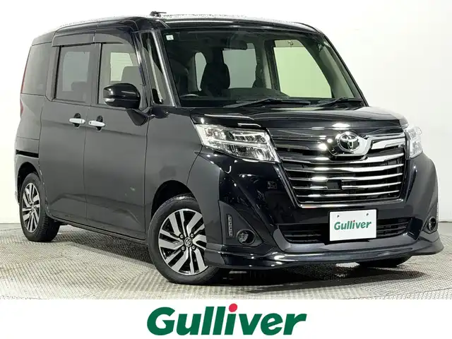 トヨタ ルーミー カスタムG 大阪府 2017(平29)年 5.7万km ブラックマイカメタリック ECLIPSEナビTV 両側パワースライドドア クルーズコントロール スマートキー プッシュスタート オートライト オートエアコン LEDヘッドライト