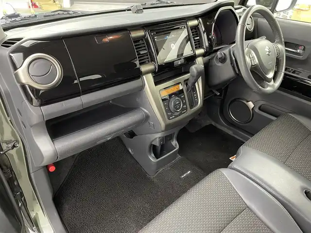 スズキ ハスラー Jスタイル Ⅱ ターボ 群馬県 2017(平29)年 8.1万km クールカーキPM デュアルカメラブレーキサポート　スズキコネクトナビ　全方位モニター　クルーズコントロール　ＨＩＤオートライト　ハーフレザーシート　シートヒーター　純正１５インチＡＷ　ステアリングリモコン　ＥＴＣ　禁煙