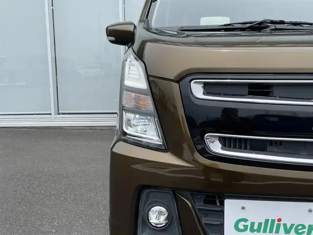スズキ ワゴンＲ スティングレー HYBRID X 神奈川県 2018(平30)年 3万km ブレイブカーキP ワンオーナー/純正８インチナビ　/Bluetooth/バックカメラ　/フルセグテレビ　　/ドライブレコーダー/レーンキープアシスト　/衝突被害軽減システム /LEDヘッドライト　/シートヒーター/プッシュスタート/スマートキー/ビルトインETC/ドアバイザー/純正アルミホイール/保証書/取扱説明書/記録簿
