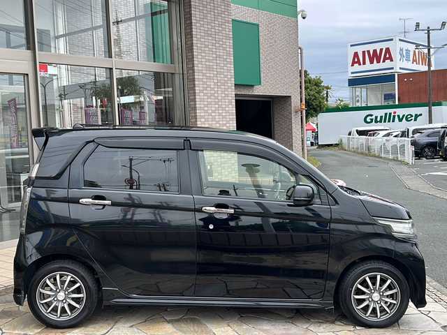 ホンダ Ｎ ＷＧＮ カスタム G Aパッケージ 静岡県 2014(平26)年 7.2万km スマートブラック 【安全装備】/CTBA（シティブレーキアクティブシステム）/低速走行時に、自車が、前方の車両のほぼ真後ろから追突するおそれがあるときに、運転者のブレーキ操作を支援し、衝突回避を支援したり衝突の衝撃を軽減する（作動車速5km/h~30km/h）/【主要装備】/社外ナビ　/ハーフレザーシート　/フルセグテレビ　/バックカメラ　/前後ドライブレコーダー　/スペアキー有り　/プッシュスタート　/スマートキー　/クルーズコントロール　/ディスチャージヘッドランプ　/ＥＴＣ車載器/純正14インチアルミ