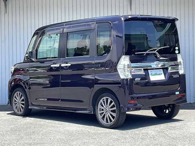 ダイハツ タント カスタム RS 長野県 2015(平27)年 6.9万km ナイトシャドーパープルクリスタルM ターボ/純正8インチナビフルセグTV/バックカメラ/ETC/両側パワースライドドア/社外アルミ/LEDヘッドライト/プッシュスタートエンジン/保証書