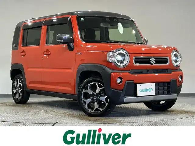 スズキ ハスラー HYBRID X 愛知県 2020(令2)年 5.5万km バーミリオンオレンジ/ガンメタリック2トーン ２トーンカラー　/純正９インチナビ　/(Bluetooth/フルセグTV/CarPlay/CD・DVD再生/FM/AM/USB)/アラウンドビューモニター　/デュアルカメラブレーキサポート　/シートヒーター　/ＬＥＤヘッドライト　/パーキングセンサー　/レーンキープアシスト　/アイドリングストップ/横滑り防止/ステアリングスイッチ/プッシュスタート/　　-スマートキー/USB接続