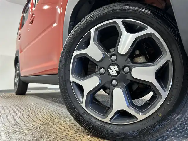 スズキ ハスラー HYBRID X 愛知県 2020(令2)年 5.5万km バーミリオンオレンジ/ガンメタリック2トーン ２トーンカラー　/純正９インチナビ　/(Bluetooth/フルセグTV/CarPlay/CD・DVD再生/FM/AM/USB)/アラウンドビューモニター　/デュアルカメラブレーキサポート　/シートヒーター　/ＬＥＤヘッドライト　/パーキングセンサー　/レーンキープアシスト　/アイドリングストップ/横滑り防止/ステアリングスイッチ/プッシュスタート/　　-スマートキー/USB接続