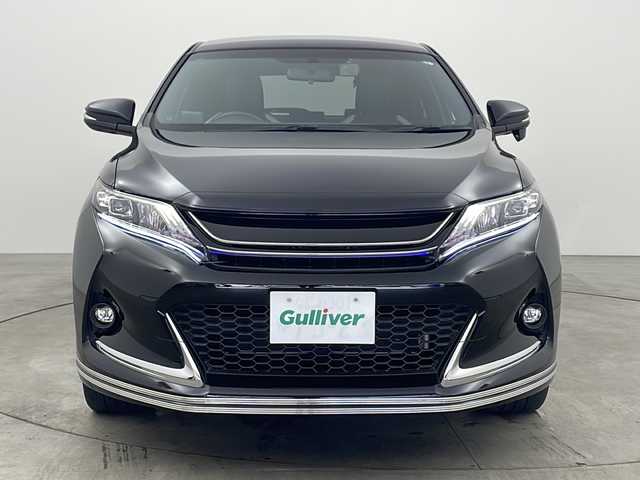 トヨタ ハリアー エレガンス G’s 兵庫県 2015(平27)年 4.1万km スパークリングブラックパールクリスタルシャイン ・アルパイン9インチナビ/Bluetooth/CD/DVD/TV/・バックカメラ/・ビルドインETC/・前方ドライブレコーダー/・寒冷地仕様/・ステアリングスイッチ/・横滑り防止装置/・盗難防止装置/・ハーフレザーシート/・パワーシート（D席）/・LEDオートライト/・フォグランプ/・社外20インチアルミホイール/・社外フロアマット/・MTモード付AT/・社外テールランプ/・アルパインツィーター/・プッシュスタートボタン/・スマートキー/・W＋サイドエアバッグ/・カーテンエアバッグ