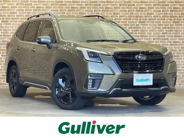 スバル フォレスター スポーツ 岩手県 2023(令5)年 2.5万km 緑Ｍ オータムグリーンメタリック（TAP）/ワンオーナー/４WD/1.8Lターボ/専用ダンパー・コイルスプリング/ルーフレール/アイサイト/プリクラッシュブレーキ/全車速追従機能付きクルーズコントロール/ツーリングアシスト/アクティブレーンキープ/エマージェンシーブレーキレーンキープアシスト/AT誤発進抑制制御/スバルリヤビークルディテクション/ドライバーモニタリングシステム/ステアリング連動ヘッドランプ/コーナーセンサー/アダプティブドライビングビーム/スマートリヤビューミラー/フロント・サイドビューモニター/パワーリヤゲート/パドルシフト/ウルトラスエード・本革コンビシート/パワーシート（前席）/シートヒーター（前席・後席左右）/ステアリングヒーター/カロッツェリアナビ/フルセグTV/ETC/純正18インチアルミホイール