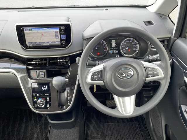 ダイハツ ムーヴ カスタム X VS SAⅢ 山口県 2022(令4)年 4.6万km ブラックマイカメタリック ワンオーナー車/純正メモリナビ/Bluetooth/フルセグTV/全周囲＆バックカメラ/スマートキー＆プッシュスタート/前方ドライブレコーダー/衝突軽減ブレーキ/横滑り防止装置/オートマチックハイビーム/アイドリングストップ/D/席シートヒーター/ステアリングスイッチ/LEDヘッドライト/LEDフォグライト/オートライト/USBポート/純正14インチAW/保証書・取説/スペアキー1個