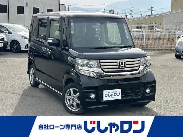ホンダ Ｎ ＢＯＸ カスタム SSパッケージ 福島県 2015(平27)年 11万km スマートブラック (株)IDOMが運営する【じしゃロン福島店】の自社ローン専用車両になります。こちらは現金またはオートローンご利用時の価格です。自社ローンご希望の方は別途その旨お申付け下さい/社外メモリナビ（MDB-D502BT）/バックカメラ/フルセグテレビ/シートヒーター/両側パワースライドドア/ＣＴＢＡ（シティーブレーキアクティブシステム）/フロントフォグランプ/ステアリングリモコン/カーテンエアバック