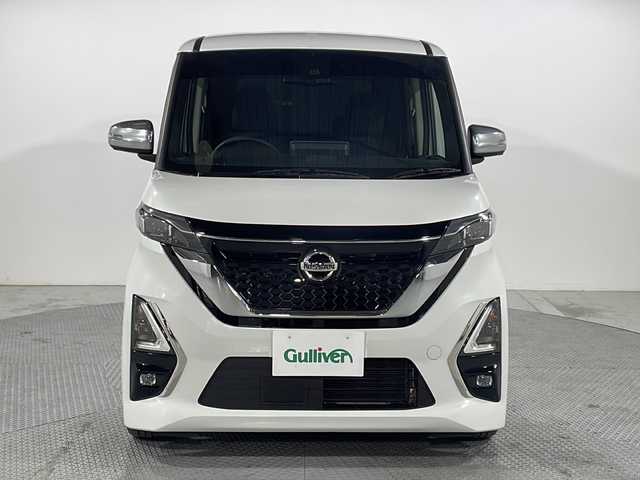 日産 ルークス HWS Gターボ プロパイロットED 広島県 2022(令4)年 1.7万km ホワイトパール プロパイロット/インテリジェントアラウンドビューモニター/純正9型ナビ(MM321D-L)/・Bluetooth/・フルセグテレビ/・CD/DVD/両側パワースライドドア/インテリジェントエマージェンシーブレーキ/車線逸脱警報/踏み間違い衝突防止アシスト/オートマチックハイビーム/LEDヘッドランプ/LEDフロントフォグランプ/電動パーキングブレーキ/オートブレーキホールド/革巻きステアリングホイール/ドライブレコーダー/ETC/スマートキー