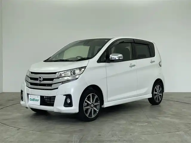 日産 デイズ ハイウェイスターG ターボ 群馬県 2018(平30)年 2.2万km ホワイトパール 純正７インチナビ　アラウンドビューモニター　エマージェンシーブレーキ　車線逸脱警報　オートマチックハイビーム　クルーズコントロール　ＨＩＤヘッドライト　純正アルミホイール　コーナーセンサー　ＥＴＣ
