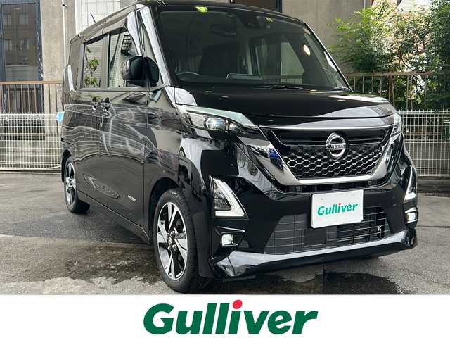 日産 ルークス HWS Gターボ プロパイロットED 京都府 2023(令5)年 4.6万km ブラック ワンオーナー /純正ディーラーOPSDナビ /（MM222D-LE、9インチ）/フルセグTV/プロパイロット　/全方位カメラ　/禁煙車　/両側パワースライドドア　/前後コーナーセンサー　/ターボ/LED　/クルーズコントロール/スマートキー　/前方純正ドラレコ　/純正AW15インチ/ウインカーミラー　/アイドリングストップ/純正ビルトインETC/サンシェード/オットマン