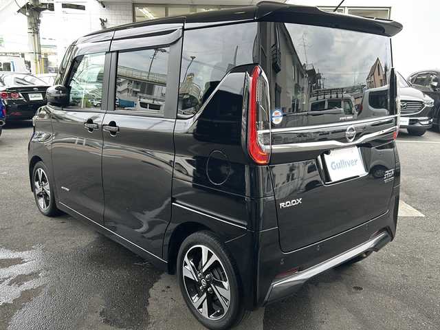 日産 ルークス HWS Gターボ プロパイロットED 京都府 2023(令5)年 4.6万km ブラック ワンオーナー /純正ディーラーOPSDナビ /（MM222D-LE、9インチ）/フルセグTV/プロパイロット　/全方位カメラ　/禁煙車　/両側パワースライドドア　/前後コーナーセンサー　/ターボ/LED　/クルーズコントロール/スマートキー　/前方純正ドラレコ　/純正AW15インチ/ウインカーミラー　/アイドリングストップ/純正ビルトインETC/サンシェード/オットマン