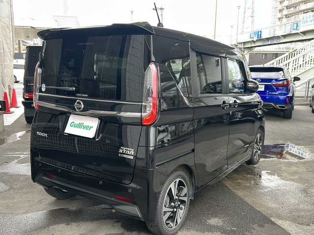 日産 ルークス HWS Gターボ プロパイロットED 京都府 2023(令5)年 4.6万km ブラック ワンオーナー /純正ディーラーOPSDナビ /（MM222D-LE、9インチ）/フルセグTV/プロパイロット　/全方位カメラ　/禁煙車　/両側パワースライドドア　/前後コーナーセンサー　/ターボ/LED　/クルーズコントロール/スマートキー　/前方純正ドラレコ　/純正AW15インチ/ウインカーミラー　/アイドリングストップ/純正ビルトインETC/サンシェード/オットマン