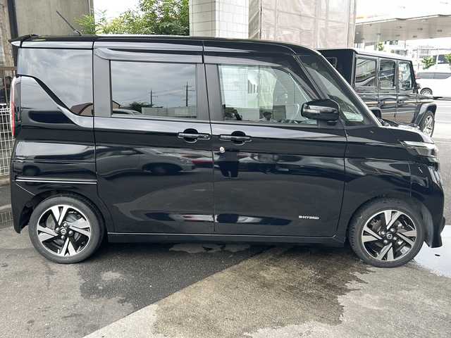 日産 ルークス HWS Gターボ プロパイロットED 京都府 2023(令5)年 4.6万km ブラック ワンオーナー /純正ディーラーOPSDナビ /（MM222D-LE、9インチ）/フルセグTV/プロパイロット　/全方位カメラ　/禁煙車　/両側パワースライドドア　/前後コーナーセンサー　/ターボ/LED　/クルーズコントロール/スマートキー　/前方純正ドラレコ　/純正AW15インチ/ウインカーミラー　/アイドリングストップ/純正ビルトインETC/サンシェード/オットマン