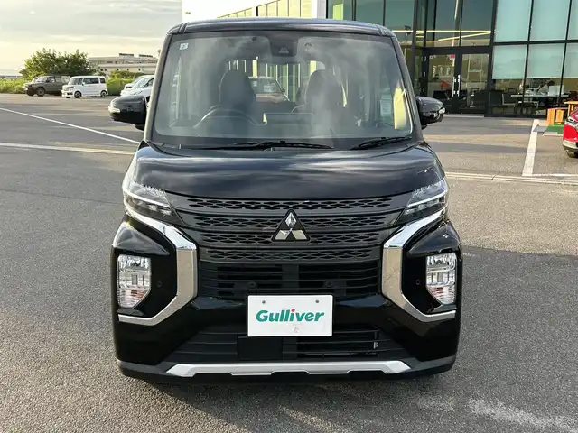 三菱 ｅＫクロススペース G プラスエディション 奈良県 2021(令3)年 2.6万km アメジストブラック 純正９インチナビ（MM320D-LM）/（フルセグ／ＢＴ／ＣＤ／ＤＶＤ）/全方位モニター/前後コーナーセンサー/衝突軽減システム/レーンキープアシスト/両側パワースライドドア/前席シートヒーター/後席サンシェード/前方ドライブレコーダー/ＥＴＣ/純正15インチAW/保証書/スペアキーX1