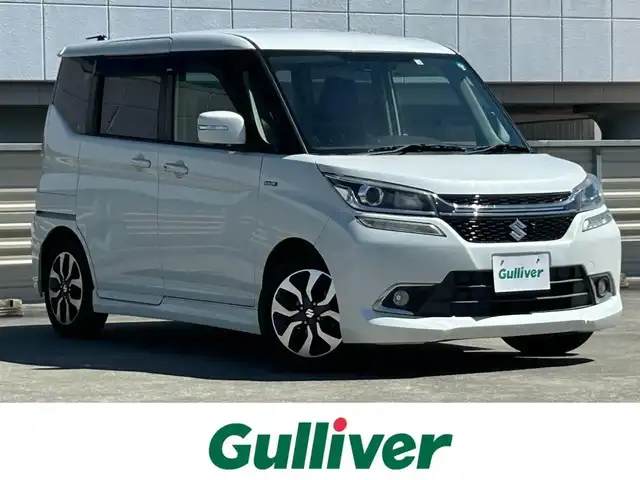 スズキ ソリオ バンディット HV MV Dカメラ ブレーキS 静岡県 2016(平28)年 5.9万km ピュアホワイトP デュアルカメラブレーキサポート/純正メモリーナビ/フルセグTV/全周囲カメラ/ＢＴオーディオ/ＣＤ再/ＥＴＣ/シートヒーター/クルコン/電動スライドドア/オートエアコン/LEDヘッドライト/フォグランプ/純正１５ＡＷ
