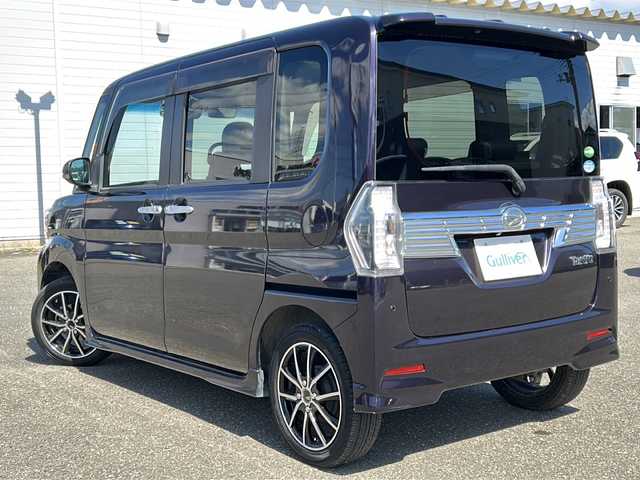 ダイハツ タント カスタム RS トップED SA Ⅲ 秋田県 2018(平30)年 4.7万km ナイトシャドーパープルクリスタルM 純正メモリナビ/純正CD、DVD、BT、フルセグ/バックカメラ/社外15インチ/ドライブレコーダー/４WD/ETC/後方コーナーセンサー