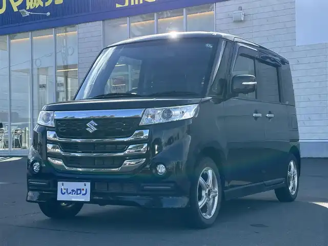 スズキ スペーシア カスタム Z ターボ 道北・旭川 2017(平29)年 3.9万km ブルーイッシュブラックパール3 (株)IDOMが運営する【じしゃロン旭川店】の自社ローン専用車両になります。こちらは現金またはオートローンご利用時の価格です。自社ローンご希望の方は別途その旨お申付け下さい/　/・純正ナビ(CD/DVD/BT/フルセグ)/・アラウンドビューモニター/・ETC/・レーダーブレーキ/・クルーズコントロール/・パドルシフト/・ステアリングリモコン/・片側パワースライドドア/・両席シートヒーター/・ミラーヒーター/・電動格納ウィンカーミラー/・スマートキー2個/・フォグランプ/・積込サマータイヤ 純正AW165/55R15