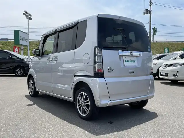 ホンダ Ｎ ＢＯＸ ＋ G Lパッケージ 青森県 2014(平26)年 3.4万km カトラリーシルバーM ・４WD/・純正ナビ/・FM/AM/CD/・片側スライドドア/・横滑り抑制装置/・アイドリングストップ/・プッシュスタート/・シガーソケット/・ECONボタン/・ステアリングスイッチ/・純正フロアマット/・純正AW14インチ装着/・ドアバイザー/・オートライト/・保証書・取説あり