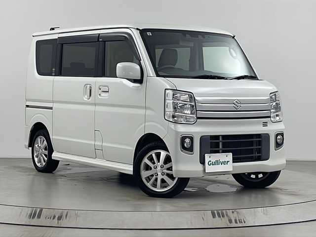 スズキ エブリィ ワゴン PZターボ 埼玉県 2019(令1)年 6.2万km パールホワイト 社外SDナビ/（BT/フルセグTV/CD/DVD/SD）/片側パワースライドドア/レーンキープアシスト/衝突軽減システム/横すべり防止装置/純正アルミホイール/ETC/AAC/キセノンライト/スマートキー