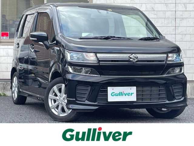 スズキ ワゴンＲ HYBRID FZ 福岡県 2020(令2)年 2.6万km ブルーイッシュブラックパール3 Panasonicメモリナビ【CN-RZ753W】/　(AM/FM/CD/DVD/Bluetooth/フルセグTV)/全方位モニター/バックカメラ/スズキセーフティサポート/・デュアルセンサーブレーキサポート/・誤発進抑制/・車線逸脱警報/・ふらつき警報/・先行車発進お知らせ/・ハイビームアシスト/・後退時ブレーキサポート/・後方誤発進抑制/・リヤパーキングセンサー/・ヘッドアップディスプレイ/横滑り防止/アイドリングストップ/純正14インチアルミホイール/ドアバイザー/ビルトインETC/革巻きステアリング/ステアリングスイッチ/シートヒーター(D)/純正フロアマット/アクセサリーソケット/ISOFIX/保証書/取扱説明書/ナビ取扱説明書