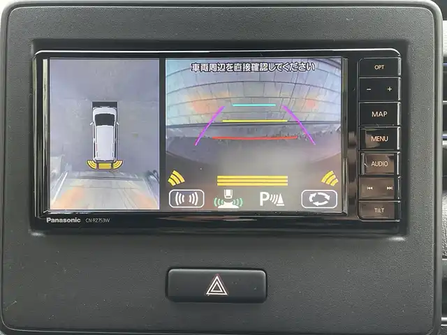 スズキ ワゴンＲ HYBRID FZ 福岡県 2020(令2)年 2.6万km ブルーイッシュブラックパール3 Panasonicメモリナビ【CN-RZ753W】/　(AM/FM/CD/DVD/Bluetooth/フルセグTV)/全方位モニター/バックカメラ/スズキセーフティサポート/・デュアルセンサーブレーキサポート/・誤発進抑制/・車線逸脱警報/・ふらつき警報/・先行車発進お知らせ/・ハイビームアシスト/・後退時ブレーキサポート/・後方誤発進抑制/・リヤパーキングセンサー/・ヘッドアップディスプレイ/横滑り防止/アイドリングストップ/純正14インチアルミホイール/ドアバイザー/ビルトインETC/革巻きステアリング/ステアリングスイッチ/シートヒーター(D)/純正フロアマット/アクセサリーソケット/ISOFIX/保証書/取扱説明書/ナビ取扱説明書