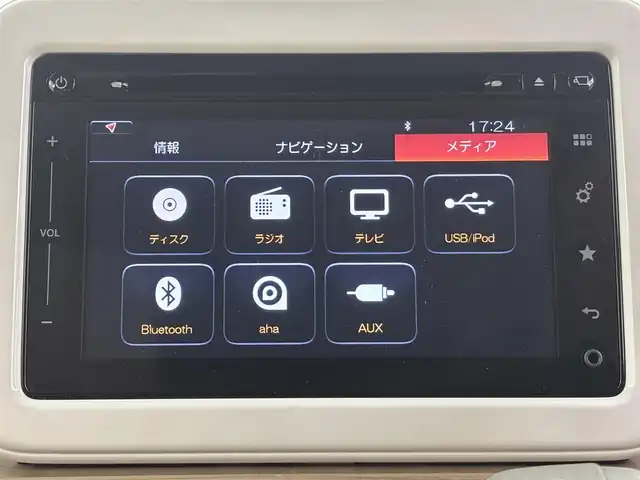 スズキ ラパン X 埼玉県 2016(平28)年 5.1万km シフォンアイボリーメタリック 純正メモリーナビ/　CD/Bluetooth/AUX/地デジ/全方位モニター/バックカメラ/ウッド調パネル/純正ドアバイザー/ビルドインETC/HIDヘッドライト/アイドリングストップ/プッシュスタート/スマートキー