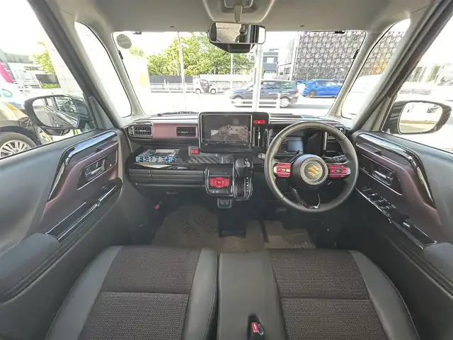 スズキ スペーシア カスタム HYBRID XS ターボ 愛知県 2024(令6)年 1.4万km インディゴブルーメタリック ワンオーナー/社外SDナビ/(FM/AM/USB/iPod/AUX/HDMI/フルセグ)/デュアルセンサーブレーキサポートII/車線維持支援機能/アダプティブクルーズコントローラー/コーナーセンサー/ターボ/4WD/バックカメラ/パドルシフト/両側パワースライドドア/オットマン/ハーフレザーシート/シートヒーター/ステアリングヒーター/LEDヘッドライト/フォグランプ/純正AW15インチ/アイドリングストップ/プッシュスタート/スマートキー・スペアキー1本/ステアリングリモコン/ハンズフリー/ABS/保証書