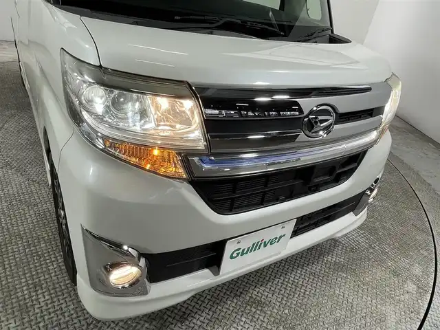 ダイハツ タント カスタム RS スマセレSA&SN 大阪府 2014(平26)年 2.7万km パールホワイトⅢ 純正ナビ(フルセグ/DVD再生/Bluetooth) バックカメラ ETC 衝突軽減 アイドリングストップ 両側パワースライドドア オートライト スマートキー プッシュスタート オートエアコン