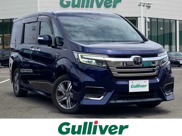 ホンダ ステップワゴン スパーダ ハイブリッド G EX ホンダセンシング 佐賀県 2018(平30)年 5.9万km オブシダンブルーパール Gathers9インチナビ/バックカメラ/衝突被害軽減システム/路線逸脱警報機能/オートハイビーム機能/クリアランスソナー/アダプティブクルーズコントロール/両側パワースライドドア/電動パーキングブレーキ/オートブレーキホールド/ハーフレザーシート/シートヒーター/ビルトインETC/ドライブレコーダー/ステアリングリモコン/プッシュスタート/スマートキー/LEDヘッドライト/フォグライト/純正アルミホイール