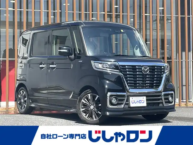 マツダ フレアワゴン カスタムスタイル ハイブリッド XT 千葉県 2020(令2)年 10.9万km ブルーイッシュブラックパール3 (株)IDOMが運営する【じしゃロン八千代店】の自社ローン対象車両になります。こちらは現金またはオートローンご利用時の価格です。自社ローンご希望の方は別途その旨お申付け下さい/純正ナビ（CN-RZ753W）/・CD/DVD/・Bluetooth接続/・フルセグTV/ビルトインETC/D席シートヒーター/クルーズコントロール/両側パワースライドドア/HUD/LEDヘッドライト/フォグランプ/プッシュスタート/スマートキー/スペアキー/パドルシフト