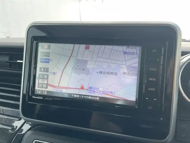 マツダ フレアワゴン カスタムスタイル ハイブリッド XT 千葉県 2020(令2)年 10.9万km ブルーイッシュブラックパール3 (株)IDOMが運営する【じしゃロン八千代店】の自社ローン対象車両になります。こちらは現金またはオートローンご利用時の価格です。自社ローンご希望の方は別途その旨お申付け下さい/純正ナビ（CN-RZ753W）/・CD/DVD/・Bluetooth接続/・フルセグTV/ビルトインETC/D席シートヒーター/クルーズコントロール/両側パワースライドドア/HUD/LEDヘッドライト/フォグランプ/プッシュスタート/スマートキー/スペアキー/パドルシフト